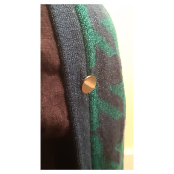 SILK COTTON HOUNDSTOOTH CARDIGAN • BANANA REPUBLIC - Picture 5 of 7